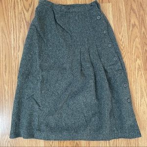 Vintage 70s Grey Knee-Length Skirt